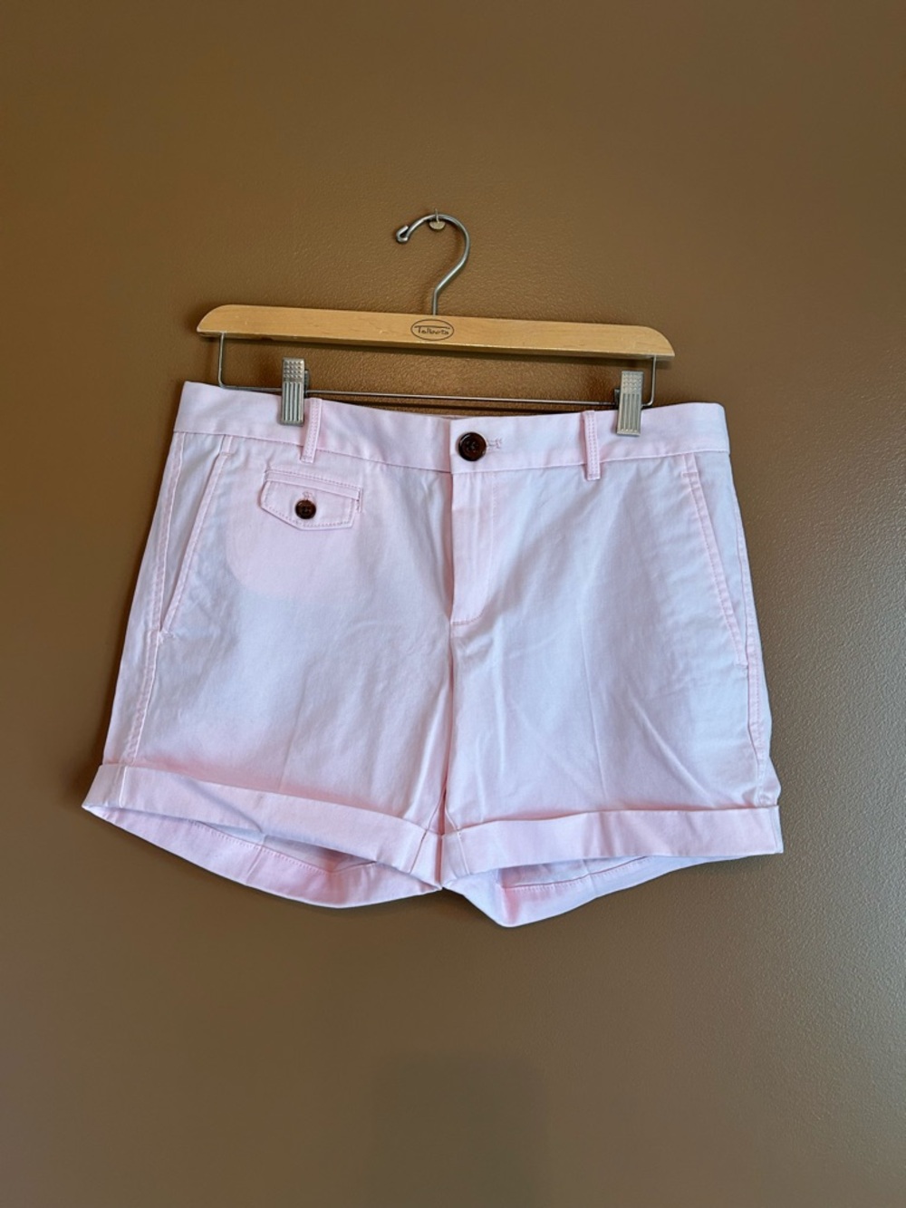 Banana Republic Light Pink Cuffed Cotton Shorts